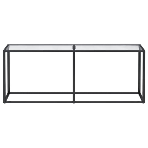 vidaXL Console Table Transparent 200x35x75.5cm Tempered Glass