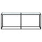 vidaXL Console Table White Marble 200x35x75.5cm Tempered Glass