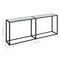 vidaXL Console Table White Marble 200x35x75.5cm Tempered Glass