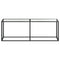 vidaXL Console Table Transparent 220x35x75.5cm Tempered Glass