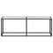 vidaXL Console Table White Marble 220x35x75.5cm Tempered Glass