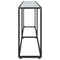 vidaXL Console Table White Marble 220x35x75.5cm Tempered Glass