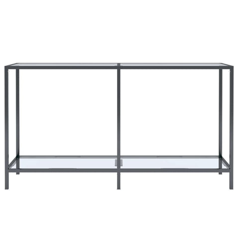 vidaXL Console Table Transparent 140x35x75.5 cm Tempered Glass
