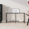 vidaXL Console Table Transparent 140x35x75.5 cm Tempered Glass