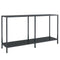 vidaXL Console Table Black 140x35x75.5 cm Tempered Glass