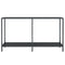 vidaXL Console Table Black 140x35x75.5 cm Tempered Glass