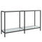 vidaXL Console Table White 140x35x75.5 cm Tempered Glass