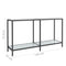 vidaXL Console Table White 140x35x75.5 cm Tempered Glass