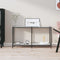 vidaXL Console Table White 140x35x75.5 cm Tempered Glass