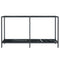 vidaXL Console Table Black 140x35x75.5 cm Tempered Glass