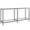 vidaXL Console Table Transparent 160x35x75.5 cm Tempered Glass