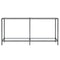 vidaXL Console Table Transparent 160x35x75.5 cm Tempered Glass