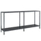 vidaXL Console Table Black 160x35x75.5 cm Tempered Glass