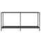 vidaXL Console Table Black 160x35x75.5 cm Tempered Glass