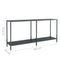 vidaXL Console Table Black 160x35x75.5 cm Tempered Glass