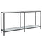 vidaXL Console Table White 160x35x75.5 cm Tempered Glass