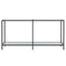 vidaXL Console Table White 160x35x75.5 cm Tempered Glass