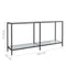 vidaXL Console Table White 160x35x75.5 cm Tempered Glass