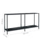 vidaXL Console Table Black 160x35x75.5 cm Tempered Glass