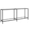 vidaXL Console Table Transparent 180x35x75.5 cm Tempered Glass