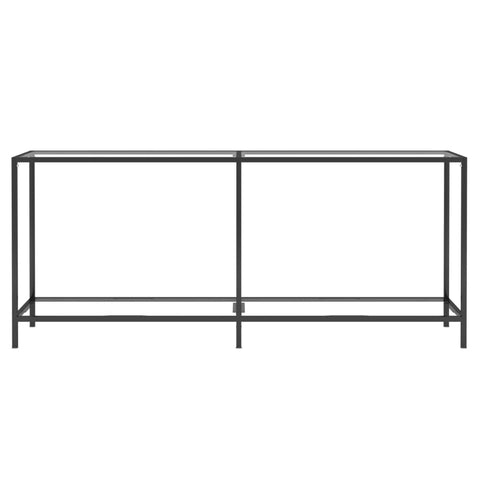 vidaXL Console Table Transparent 180x35x75.5 cm Tempered Glass