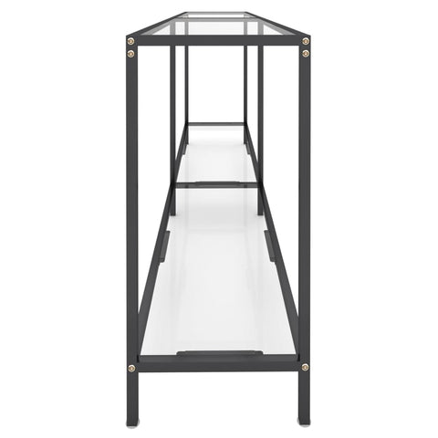vidaXL Console Table Transparent 180x35x75.5 cm Tempered Glass