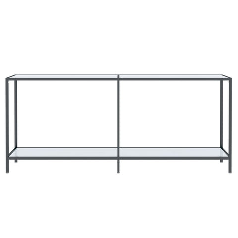 vidaXL Console Table White 180x35x75.5 cm Tempered Glass