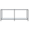 vidaXL Console Table White 180x35x75.5 cm Tempered Glass