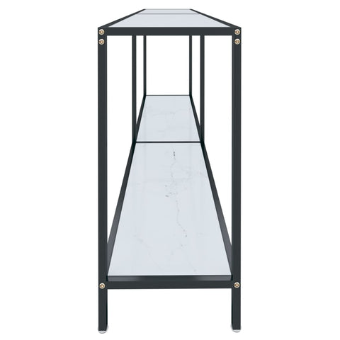 vidaXL Console Table White 180x35x75.5 cm Tempered Glass