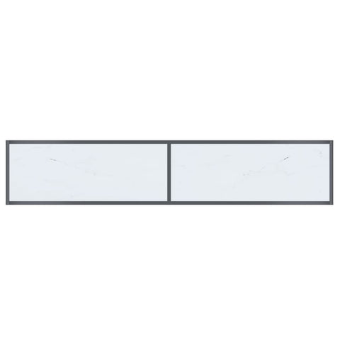 vidaXL Console Table White 180x35x75.5 cm Tempered Glass