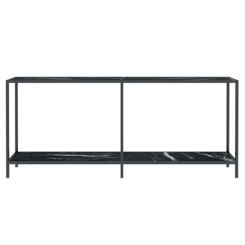 vidaXL Console Table Black 180x35x75.5 cm Tempered Glass