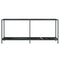 vidaXL Console Table Black 180x35x75.5 cm Tempered Glass