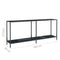 vidaXL Console Table Black 180x35x75.5 cm Tempered Glass