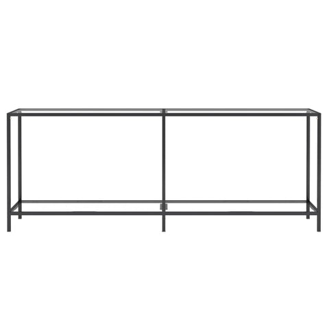 vidaXL Console Table Transparent 200x35x75.5 cm Tempered Glass