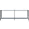 vidaXL Console Table White 200x35x75.5 cm Tempered Glass
