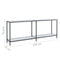 vidaXL Console Table White 200x35x75.5 cm Tempered Glass