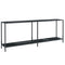 vidaXL Console Table Black 200x35x75.5 cm Tempered Glass