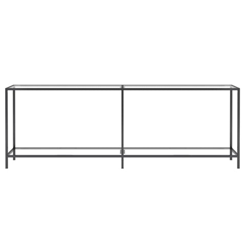 vidaXL Console Table Transparent 220x35x75.5 cm Tempered Glass