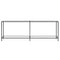 vidaXL Console Table Transparent 220x35x75.5 cm Tempered Glass