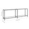 vidaXL Console Table Transparent 220x35x75.5 cm Tempered Glass