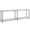 vidaXL Console Table White 220x35x75.5 cm Tempered Glass