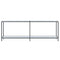 vidaXL Console Table White 220x35x75.5 cm Tempered Glass