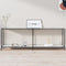vidaXL Console Table White 220x35x75.5 cm Tempered Glass