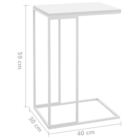 vidaXL Side Table White 40x30x59 cm Engineered Wood