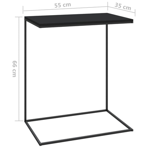 vidaXL Side Table Black 55x35x66 cm Engineered Wood