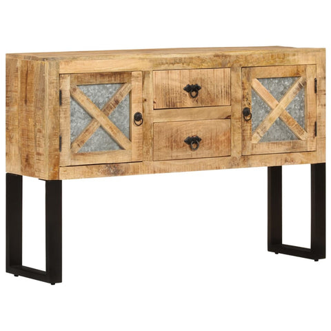 vidaXL Sideboard 110x30x74 cm Rough Mango Wood