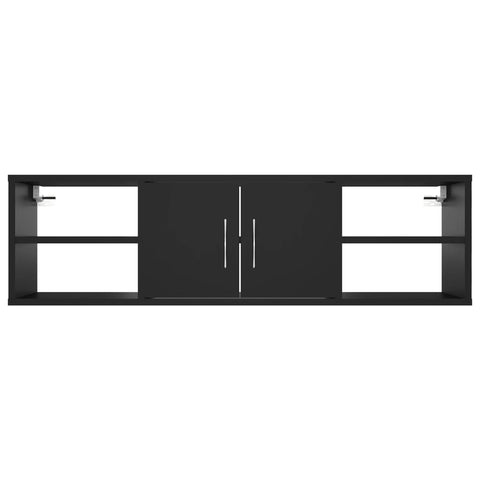 vidaXL Wall Shelf Black 102x30x29 cm Engineered Wood