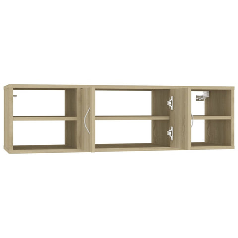 vidaXL Wall Shelf Sonoma Oak 102x30x29 cm Engineered Wood
