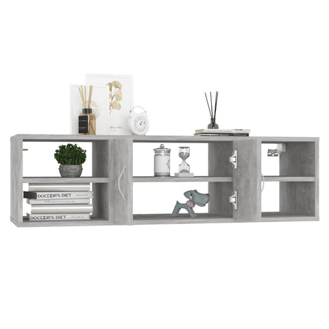 vidaXL Wall Shelf Concrete Grey 102x30x29 cm Engineered Wood