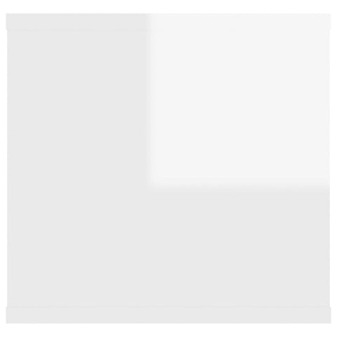 vidaXL Wall Shelf High Gloss White 102x30x29 cm Engineered Wood